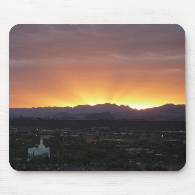 Sonnenaufgang über St. George Utah Landschaft Mousepad (Vorne)