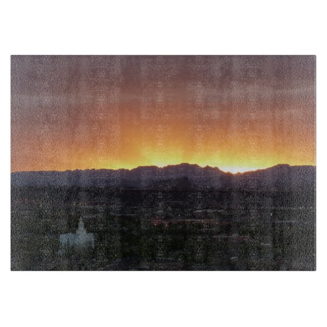 Sonnenaufgang über St. George Utah Landschaft Schneidebrett (Vorderseite)