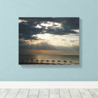 Sonnenaufgang über Strand in Griechenland Landscha