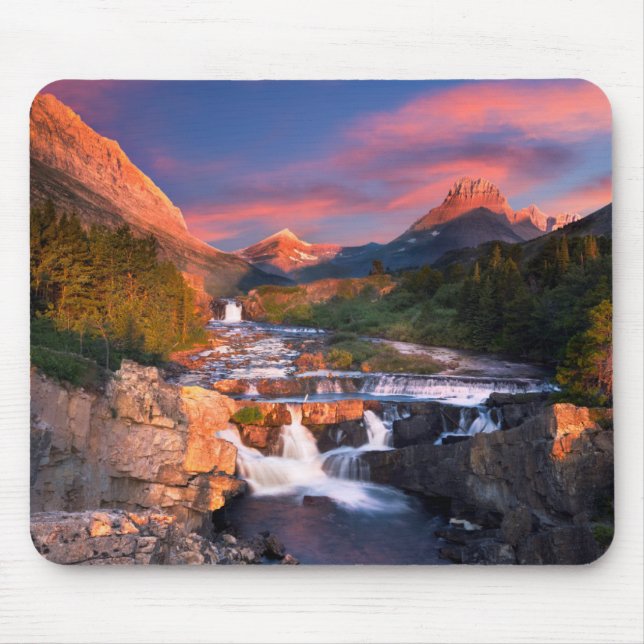 Sonnenaufgang über Swiftcurrent Nebenfluss Mousepad (Vorne)