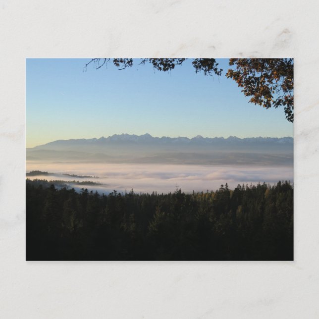 Sonnenaufgang über Tatras Postkarte (Vorderseite)