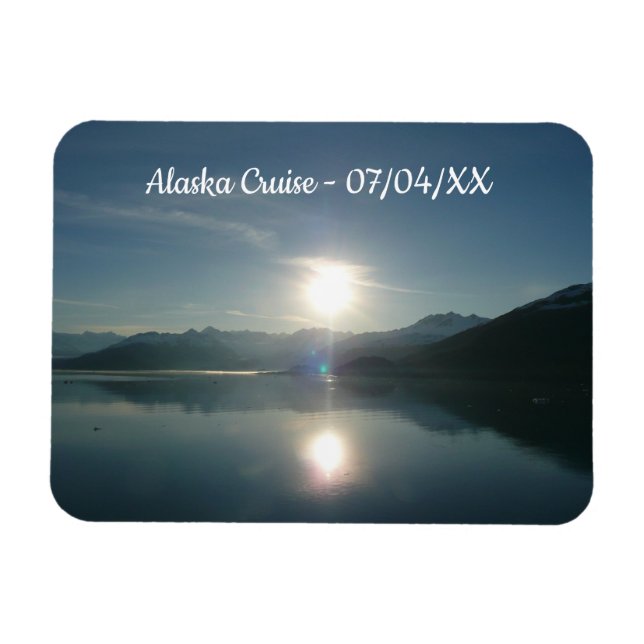 Sonnenaufgang über Uni Fjord Alaska Fotografie Magnet (Horizontal)