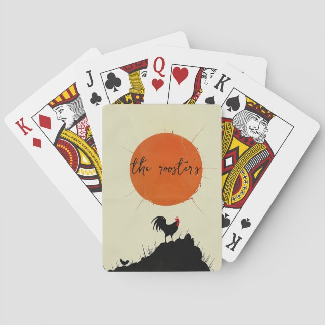 Sonnenaufgang und das Krähenroster Spielkarten (Rückseite)