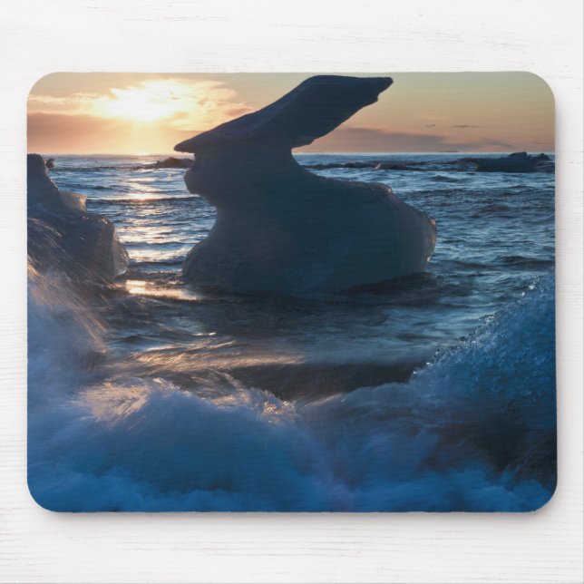 Sonnenaufgang und Eisberg Mousepad (Vorne)