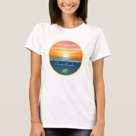 Sonnenaufgang und Schildkröte T-Shirt