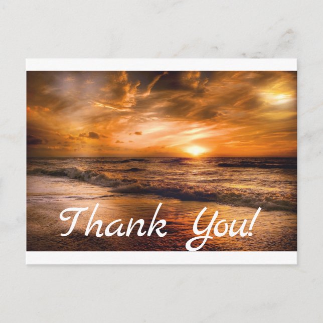 Sonnenaufgang und Seascape Postkarte (Vorderseite)