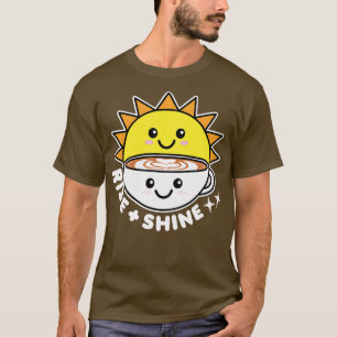 Sonnenaufgang und Sonnenuntergang und Kaffee T-Shirt