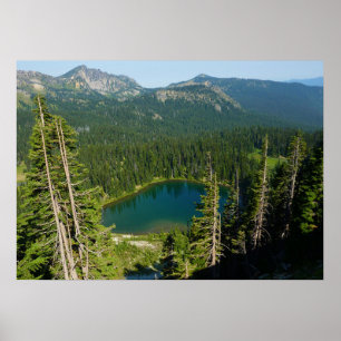 Sonnenaufgang vom Oberen See am Rainier Park Poster