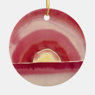 Sonnenaufgang von Georgia O'Keefe Keramik Ornament