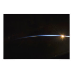 Sonnenaufgang, wie im Raum angesehen Fotodruck