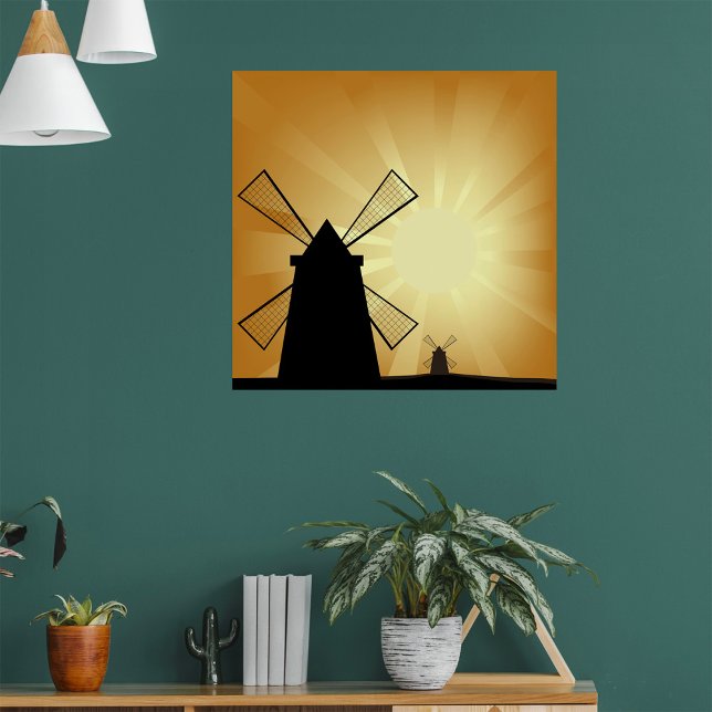 Sonnenaufgang Windmühlen Poster (Von Creator hochgeladen)