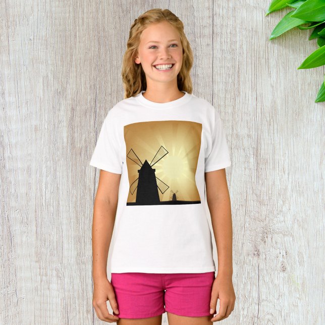 Sonnenaufgang Windmühlen T-Shirt (Von Creator hochgeladen)
