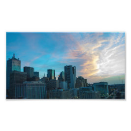 Sonnenaufgang Wolken über Dallas, Texas Fotodruck