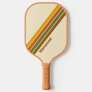 Sonnenaufgangs-Klee gestreift mit Namen Pickleball Schläger