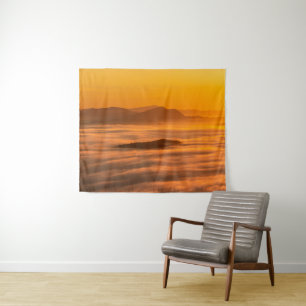 Sonnenaufgangsfarben und Wolken Wandteppich