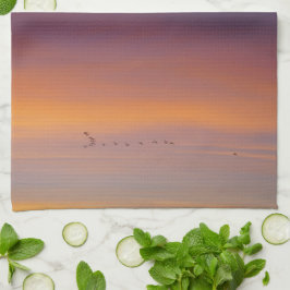 Sonnenaufgangsflug Geschirrtuch