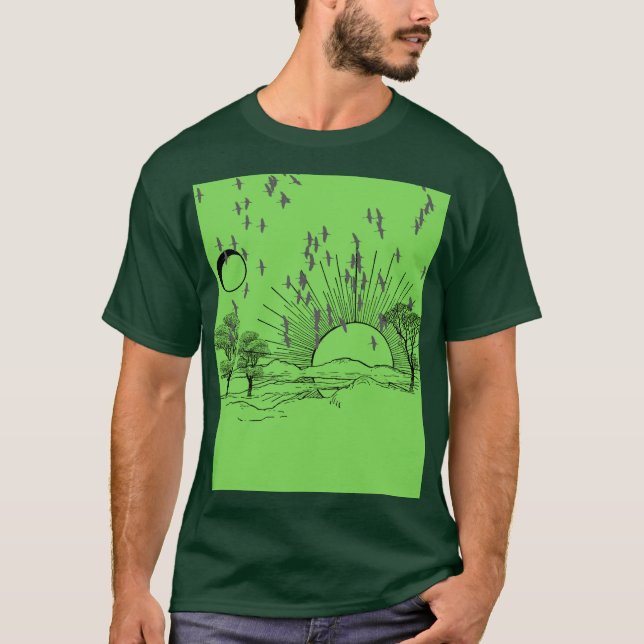 SONNENAUFGANGSLANDSCHAFT T-Shirt (Vorderseite)