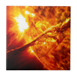 Sonnenausbruch - Riesenprotuberanz Fliese