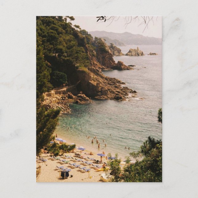 Sonnenbaden in Blanes Postkarte (Vorderseite)