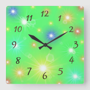 sonnenbaden viele fröhliche digitale Party-Uhr Quadratische Wanduhr