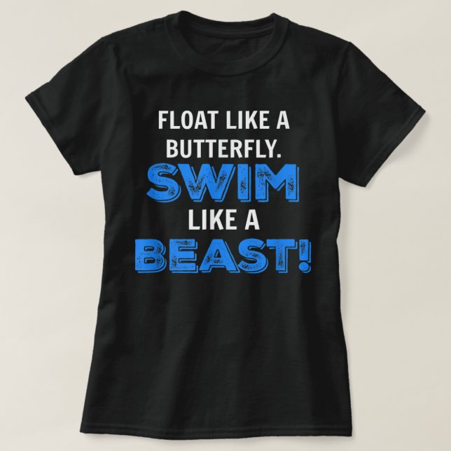 Sonnenbaden wie ein Schwimmen T-Shirt (Design vorne)