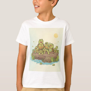 Sonnenbadende Schildkröten-Crew – Log Life Tee