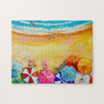 Sonnenbäder farbenfrohe Strandschirme<br><div class="desc">Jigsaw Puzzle von Sonnenbädern am Strand und farbenfrohe Sonnenschirme. Zeichnen Sie es,  wenn Sie fertig sind,  oder packen Sie es auf,  um wieder zu arbeiten. Wählen Sie aus den verschiedenen verfügbaren Größen,  um eine größere oder kleinere Größe oder mehrere Stücke auszuwählen.</div>