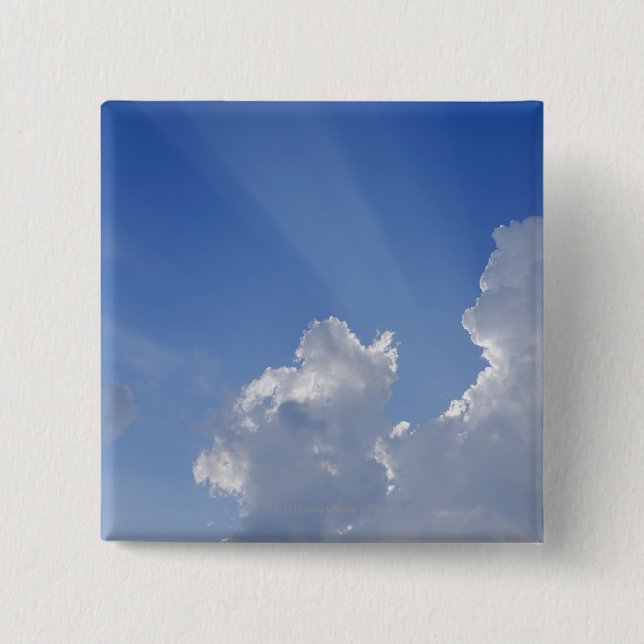 Sonnenbänke durch Wolken, Val d'Orcia, Siena Button (Vorderseite)