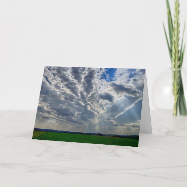 Sonnenbänke in Handform Karte (Vorderseite)