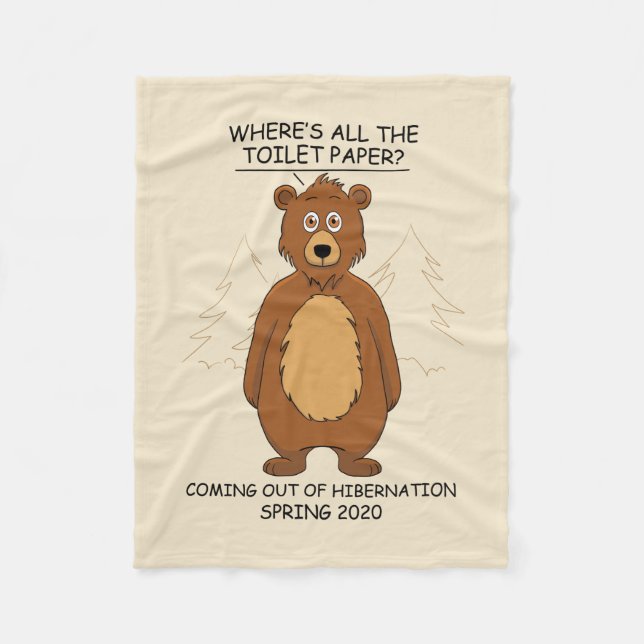 Sonnenbär aus dem Hibernation-Cartoon Fleecedecke (Vorderseite)