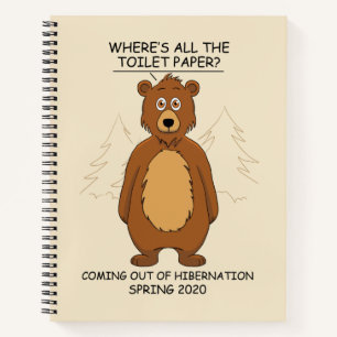 Sonnenbär aus dem Hibernation-Cartoon Notizbuch