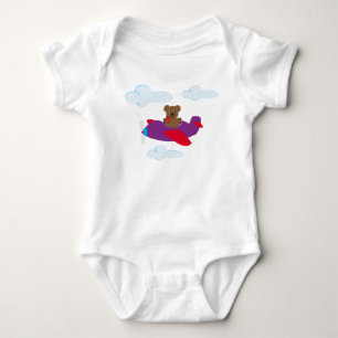 Sonnenbär mit Flugzeug Baby Strampler