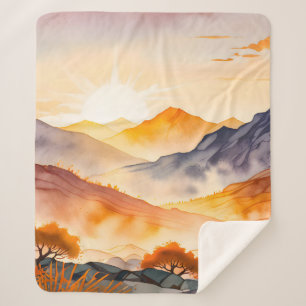 Sonnenbeleuchtete Bäume und schattige Täler Sherpadecke