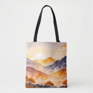 Sonnenbeleuchtete Bäume und schattige Täler Tasche