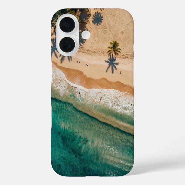 Sonnenbeleuchtete Küsten iPhone 16 Hülle (Rückseite)