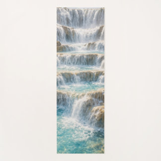 Sonnenbeschienene Wasserfall-Schlucht Yogamatte