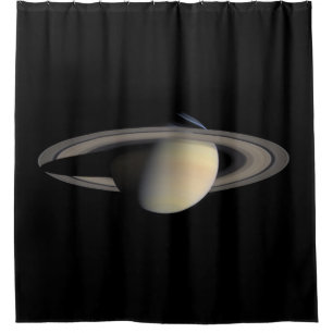 Sonnenbeschienener Saturn Gasriese aufgenommen von Duschvorhang