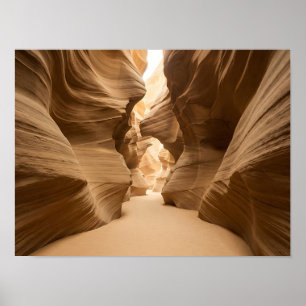 Sonnenbeschienertes Sandstein-Canyon-Erde-Natur-Po Poster