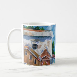 Sonnenbeschiente Stadtstraße Impressionistischer B Kaffeetasse