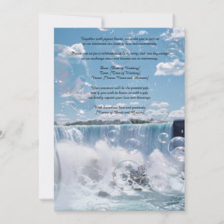 Sonnenblasen-Wasserfall-Hochzeitseinladung (AI) Einladung