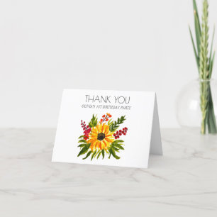 Sonnenblume 1. Geburtstagsparty Danke