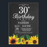 Sonnenblume 30. Geburtstag Einladung<br><div class="desc">Sonnenblume 30. Geburtstag Einladung. Blume mit Blumenmuster und Zwischenboden. Vintages Retro. Frauen zum Geburtstag. 12. 13. 15. 16. 18. 20. 21. 30. 40. 50. 60. 70. 80. 90. 100., jedes Alter. Printable Digital.Für weitere Anpassungen klicken Sie bitte auf die Schaltfläche "Anpassen" und verwenden Sie unser Designwerkzeug, um diese Vorlage zu...</div>