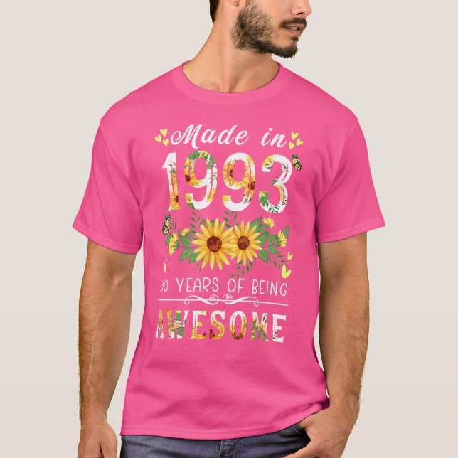 Sonnenblume 30. Geburtstag für Frauen Blumenbester T-Shirt (Vorderseite)
