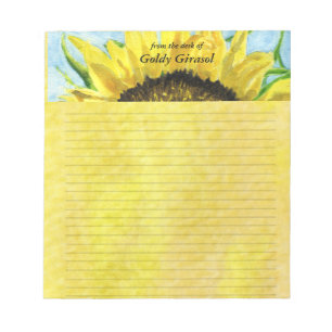 Sonnenblume 4 Aquarell Notizblock