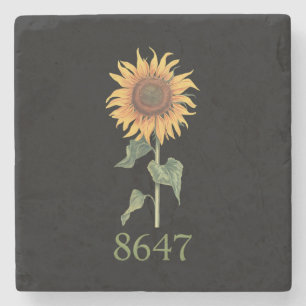 Sonnenblume 8647 86 47 Subtile Anti-Trump-Blumen B Steinuntersetzer