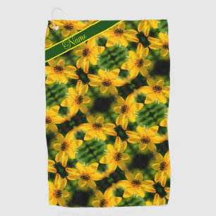 Sonnenblume Abstrakt Personalisiert Golfhandtuch