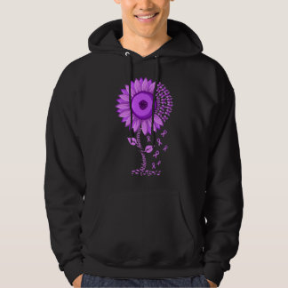 Sonnenblume Alzheimer-Bewusstseins-Schleife Lila H Hoodie