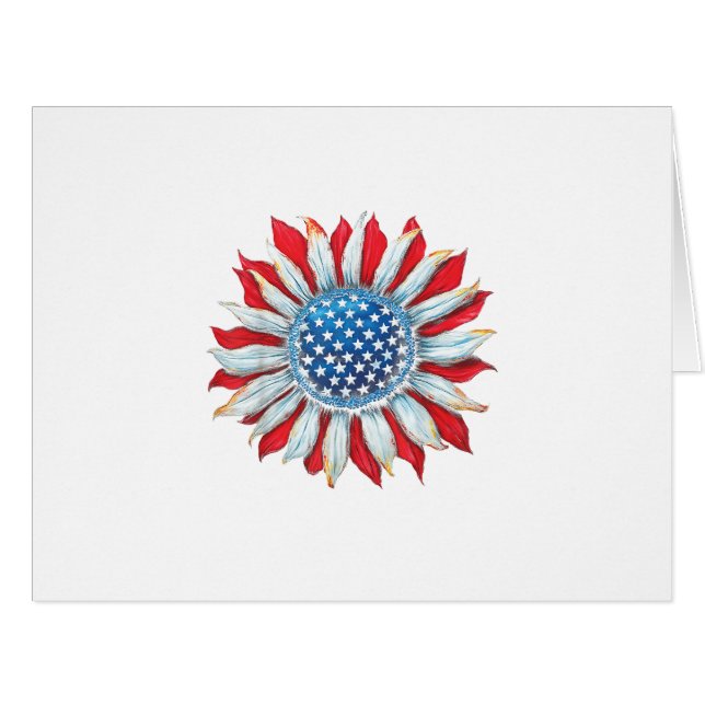 Sonnenblume American Flag 4. Juli Frauen Männer Me (Vorderseite (Horizontal))