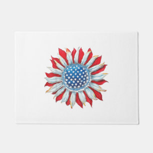 Sonnenblume American Flag 4. Juli Frauen Männer Me Fußmatte
