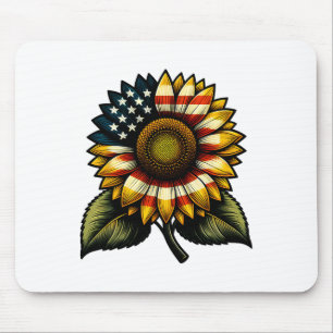 Sonnenblume American Flag Patriotic Niedlich Women Mousepad